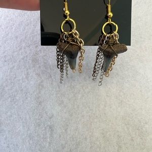 Handmade shark tooth earrings